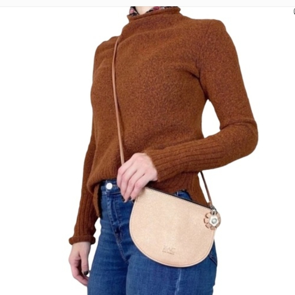ZAC by Zac Posen Shimmering Gold Crossbody Bag w/Charms
